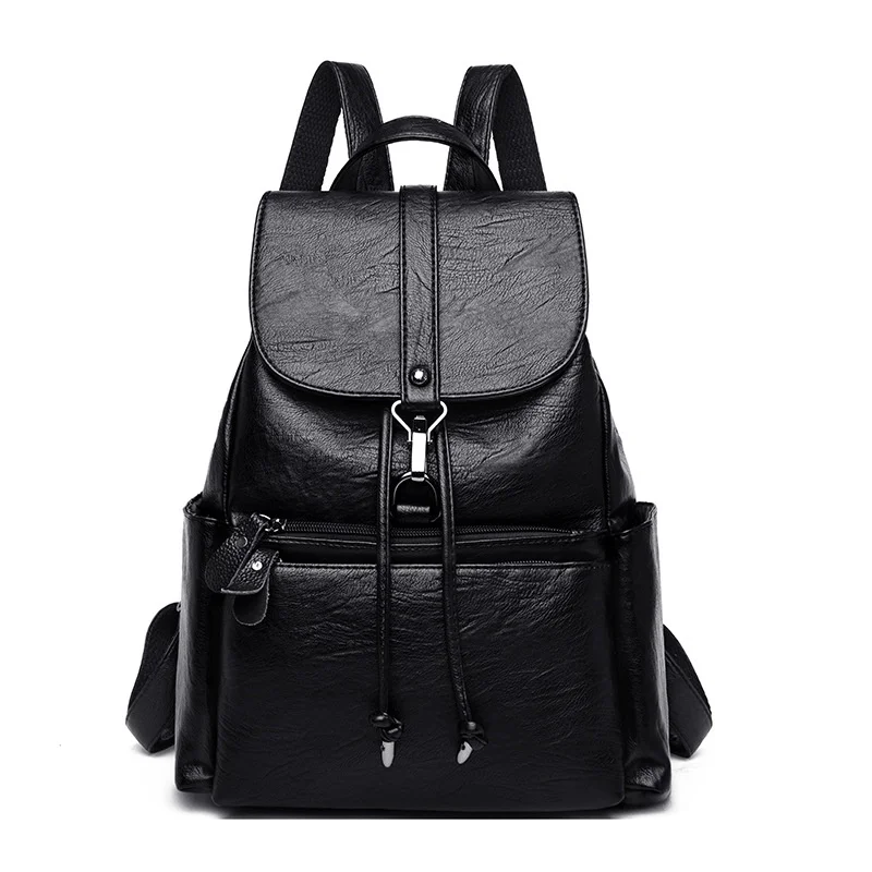 Women Backpacks Leather Backpack Female Double Shoulder School Bag Travel Bags Rucksack Lady Packsack New C1139