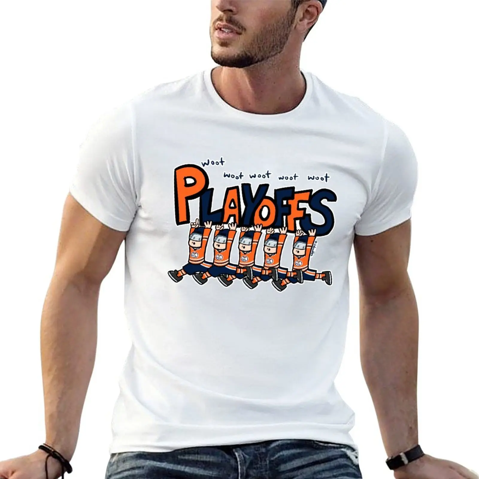 

Playoff Woots T-Shirt man t shirt heavy cotton t shirt man luxury t shirt men 100% cotton luxury brand T-shirt