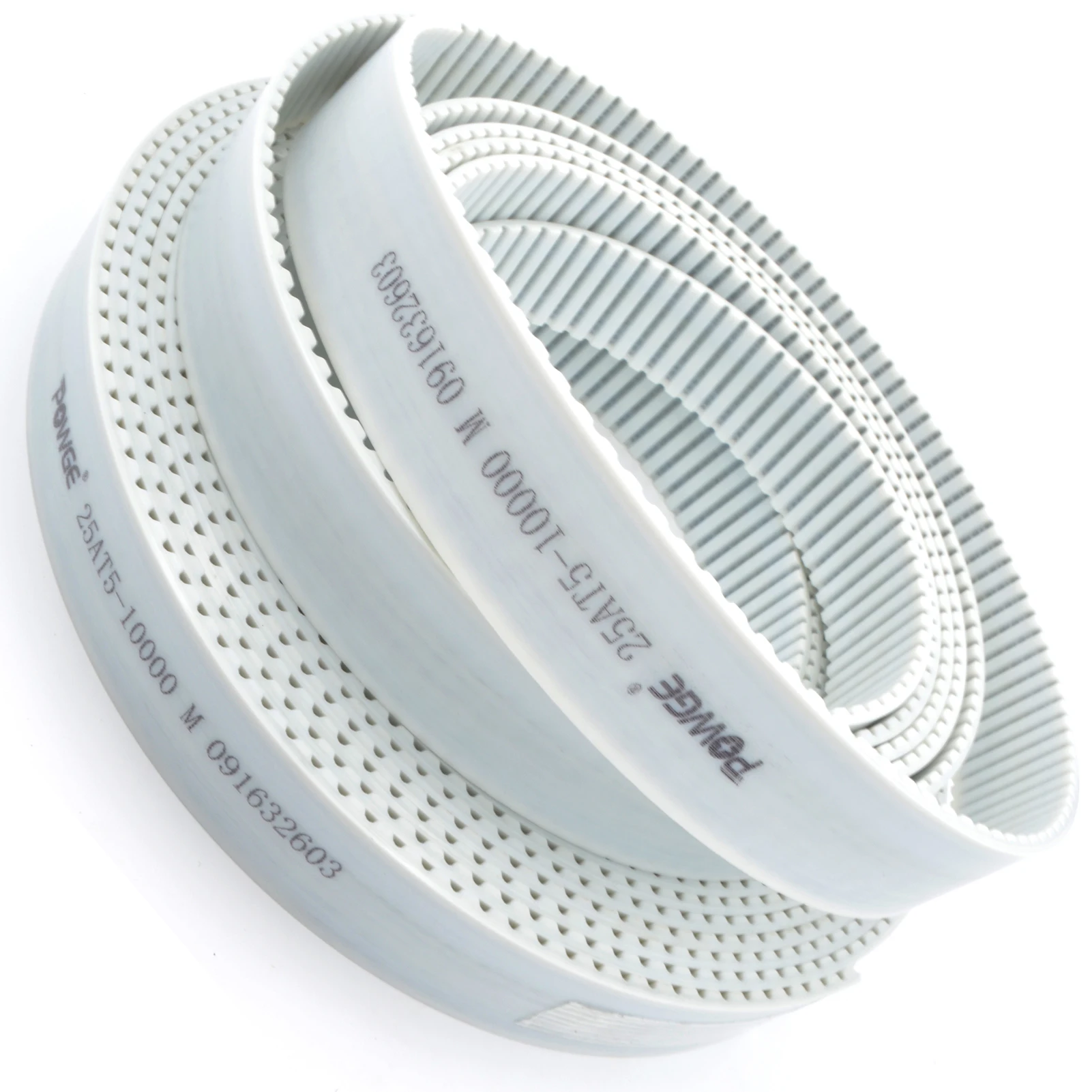 POWGE Metric Trapezoidal AT5 Open Timing belt width 10/15/16/20/25/30/40/50mm Rubber figerglass Polyurethane steel PU AT5 pulley