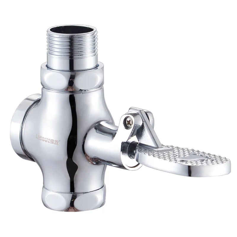 

Fine Copper Foot Pedal Delayed Flushing Valve Public Bathroom Squat Toilet Partition Project DY-803
