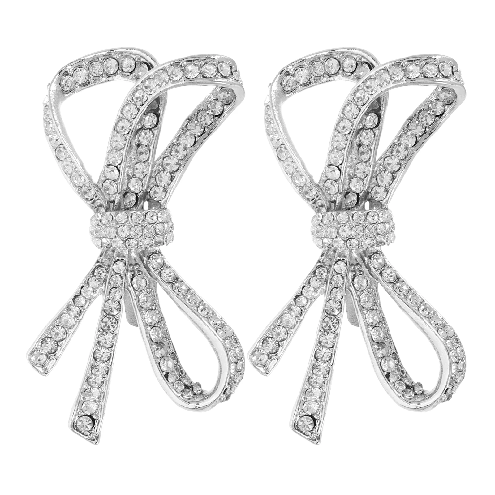

1 Pair Detachable DIY Shoe Clips Crystal Rhinestone High Heel Accessories Wedding Party Bowknot Decorative Buckle Shoe Bow