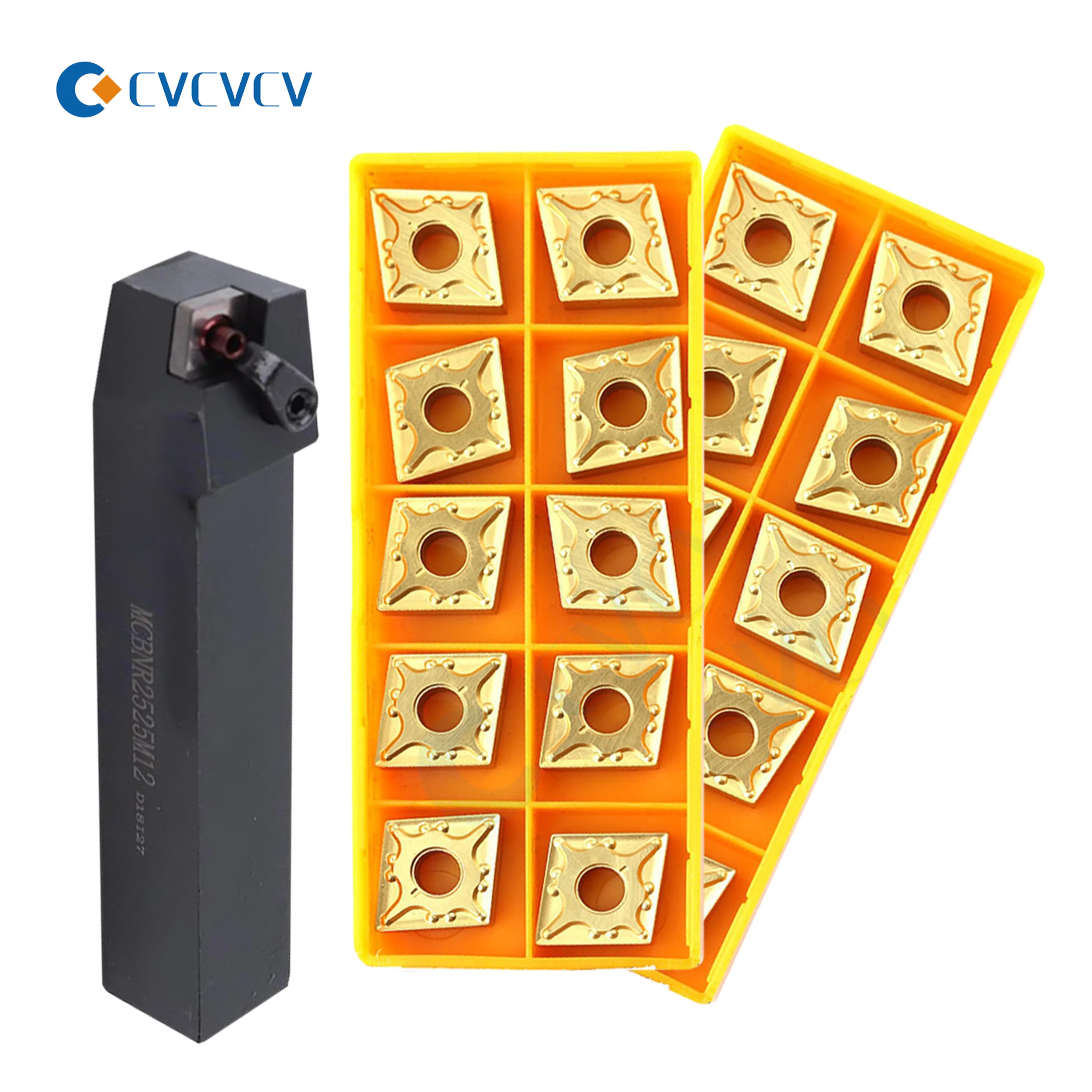 MCBNR2020K12 MCBNL2020K12 MCBNR2525M12 MCBNL Bền Bên Ngoài Dụng Cụ Xoay Giá Đỡ CNMG Lớp Phủ Carbide Miếng Tiện Dụng Cụ