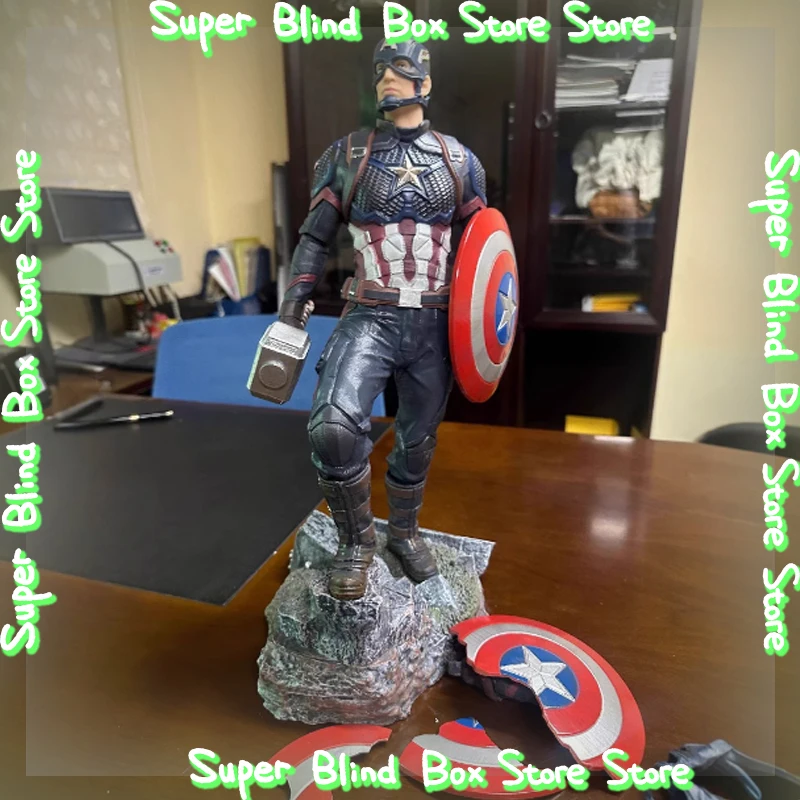 

Marvel Мстители 40 см аниме Капитан Америка фигурку орнамент реалистичная коллекция модель декор настольный орнамент подарок на день рождения