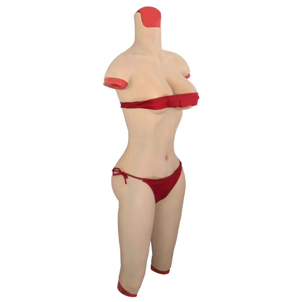 MUSIC POET Silicone Bodysuit Fake Pussy WIth Breast Forms Drag Queen Buttocks Pad Vagina For Transgender Crossdresser Big Boobs