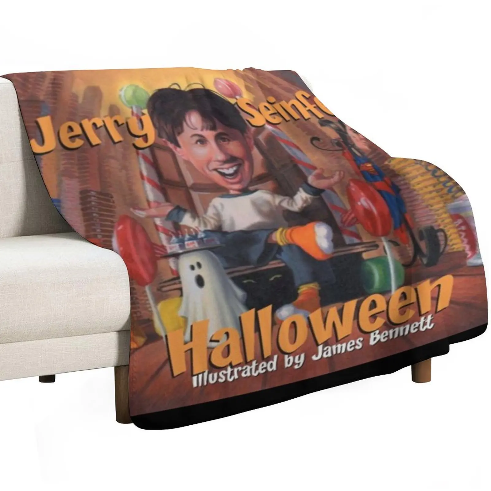Jerry Seinfeld Halloween Kindle Edition Throw Blanket Portable Lightweight Blanket for Travel Camping