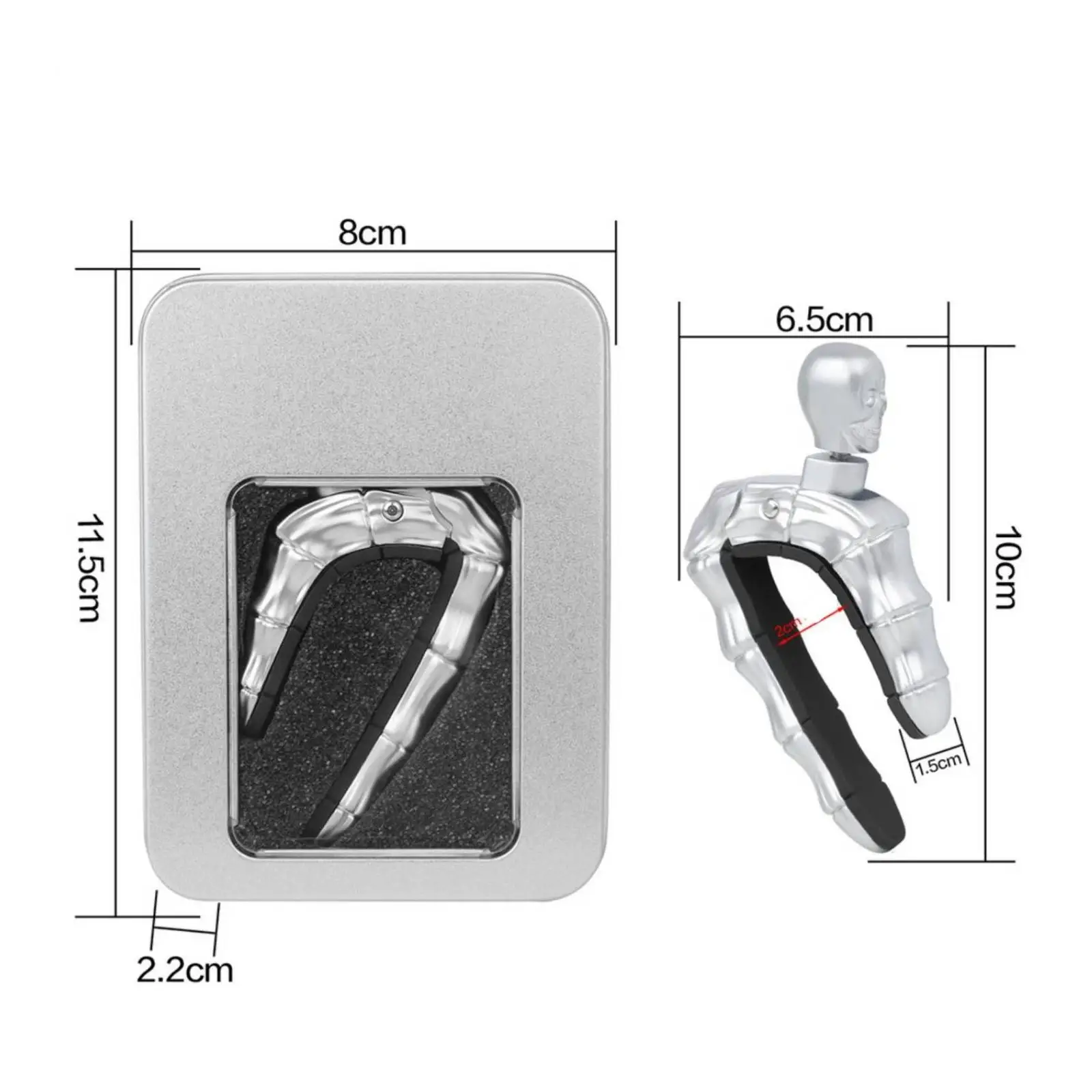 Skull Head Stringed Musical Capo Electroplated Finish Guitar Accessory with Storage Case for Stage Performance