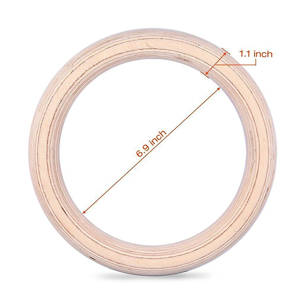 

A Pair of Gymnastic Rings Rings for Full Body Strength and Bodyweight Training Cross-Training Workouts (28mm)