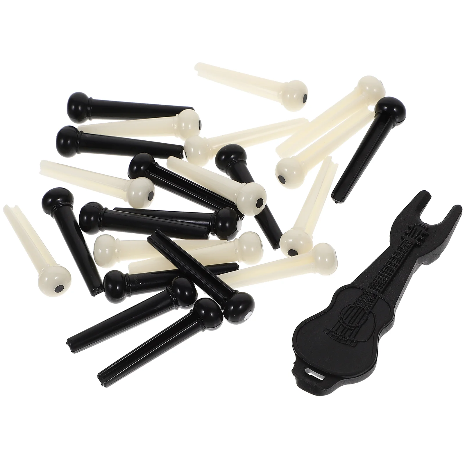 

Guitar String Nail Fixed Cone Tail Presser Post Set 24pcs Tuning Pin Bridge Acoustic Component Pegs Pins Plastic