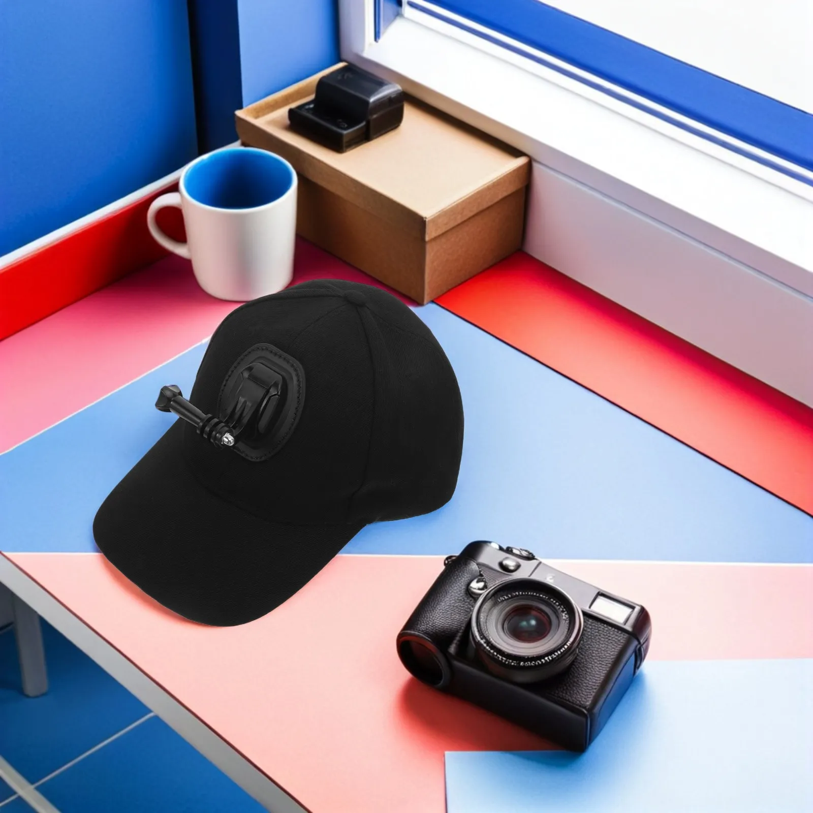 

Sports Camera Cap Baseball Cap with Camera Mount Quick Release Buckle Breathable Lightweight Cotton Adjustable Fit for Gopro
