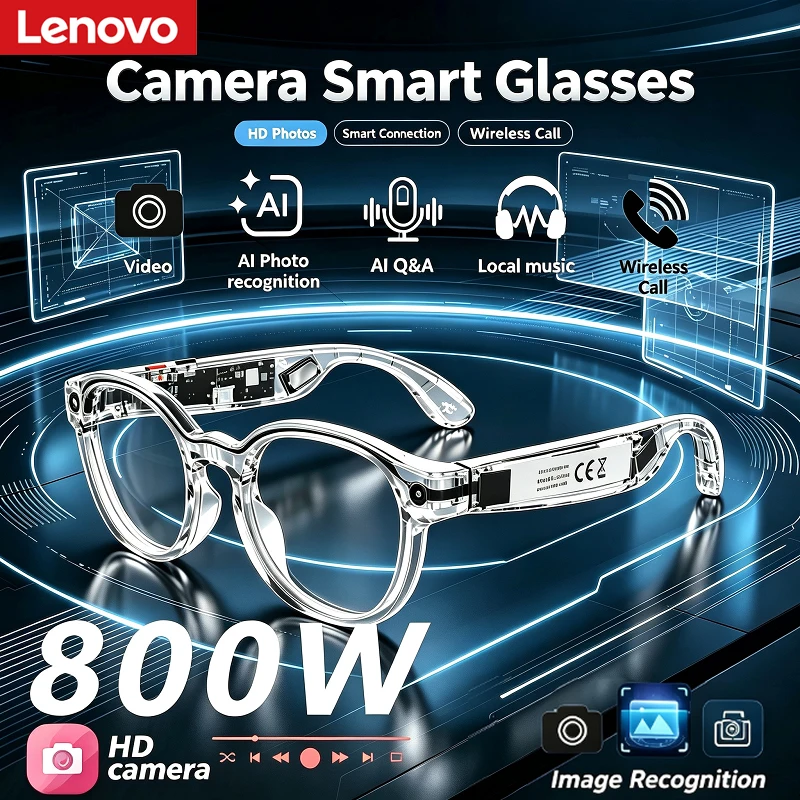 Audio Music Image - Lenovo G6 Smart-Brille 8MP Kamera Bluetooth-Anrufe
