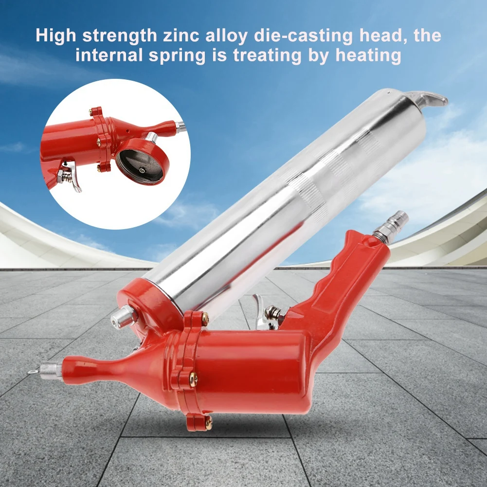 

1PC 400cc Zinc Air Grease Gun Pneumatic Greaser Cartridge Greasing Tool 1/4"