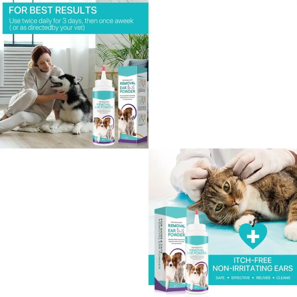  Maintain a Clean & Tidy Ear with Ear Hair Removal Powder Designed for Pet Owners