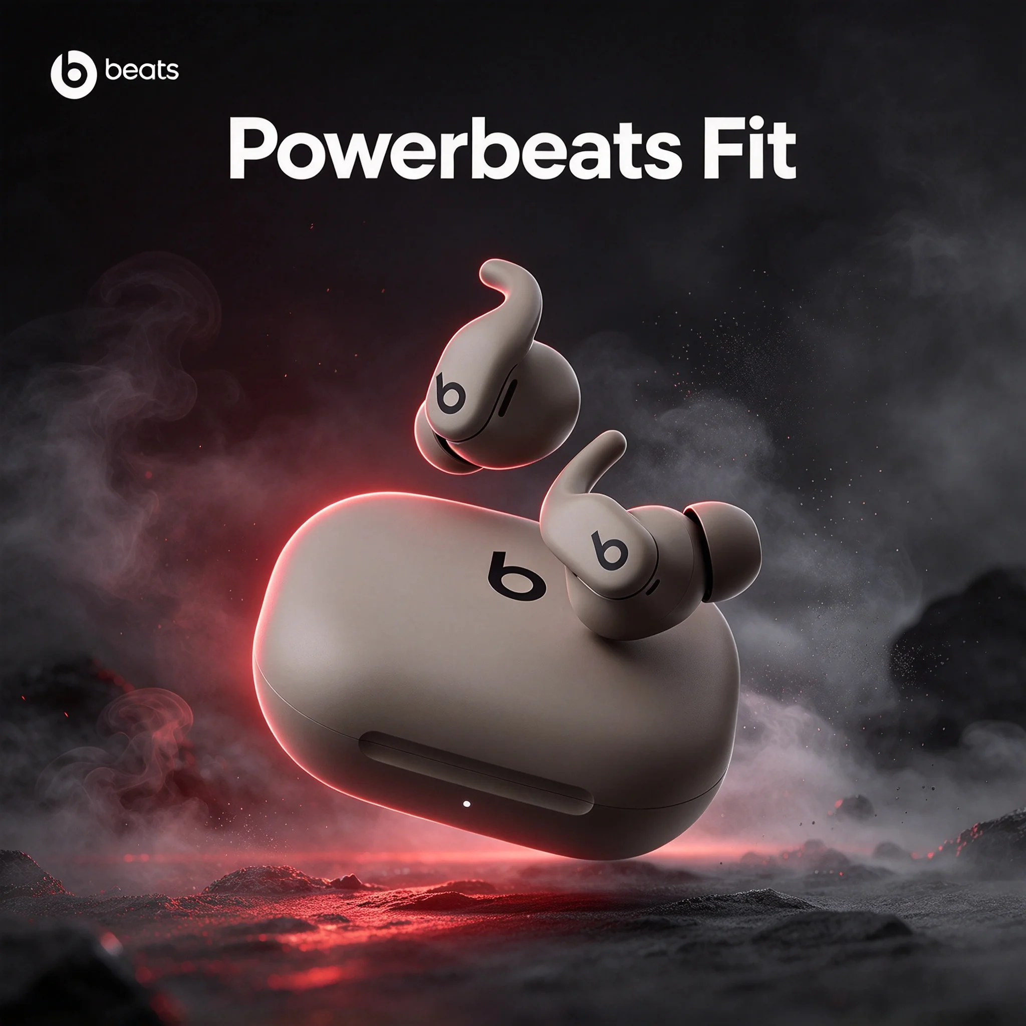Beats Powerbeats Fit Open-Ear Wireless Earbuds, Lightweight Hooks, IP54 Protection, Great Sound for Hiking and Running Sessions