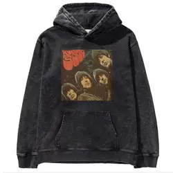 2024Fashion Brand Y2K Rock Band TOP Beatles European and American Men and Women Print Autumn and Winter Punk Rock Washed Hoodie