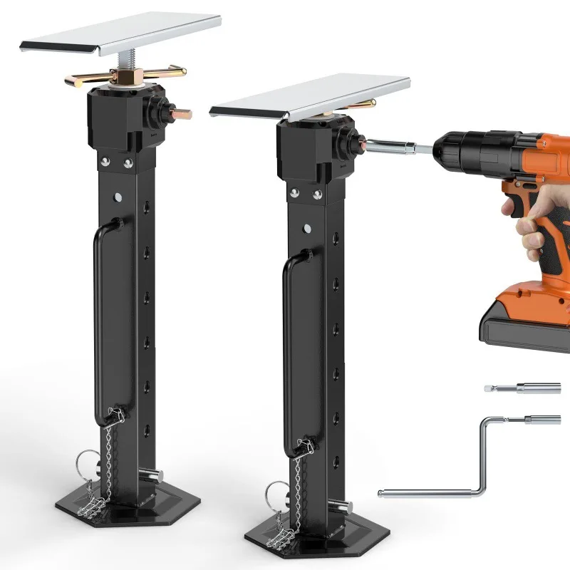 RV Slide Out Support 2 Piece Set [Allows Drill Adjustment] Heavy Duty RV Stabilizer Jacks