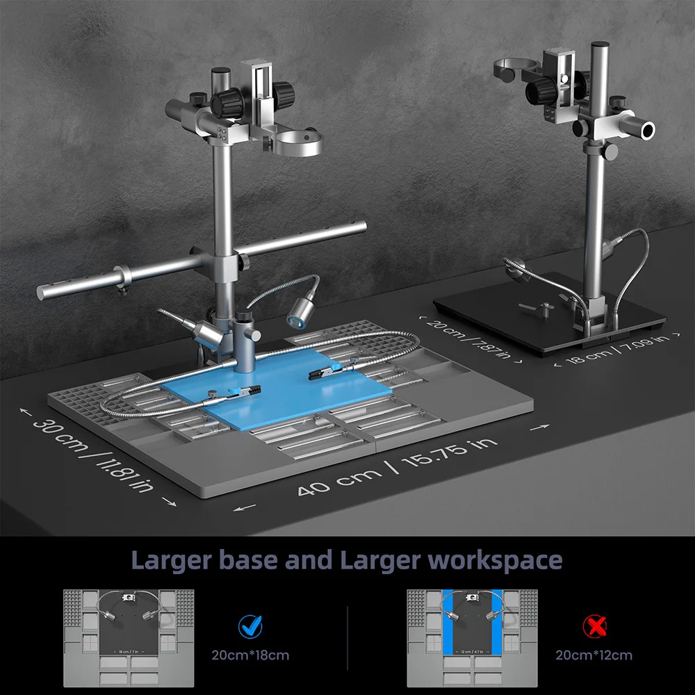 Andonstar 2024 Trinocular 2000X UHD 2160P HDMI/UBS Digital Microscope with PC Connection for PCB Solder Check for Phone Repair