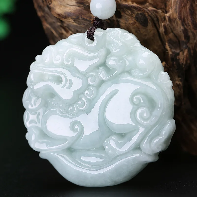 

Ювелирные изделия из натурального нефрита A + жадеит Yuanbao Ruyi Pixiu мужской и женский нефритовый кулон