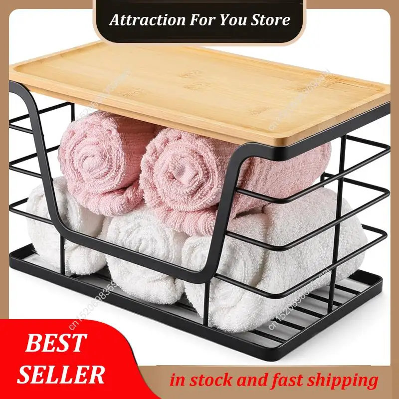 Hot Selling Wall Mount Trash Bag Holder For Kitchen Storage Organizer, Stackable 2 Pack Laundry Units With Bamboo Cover Large& S