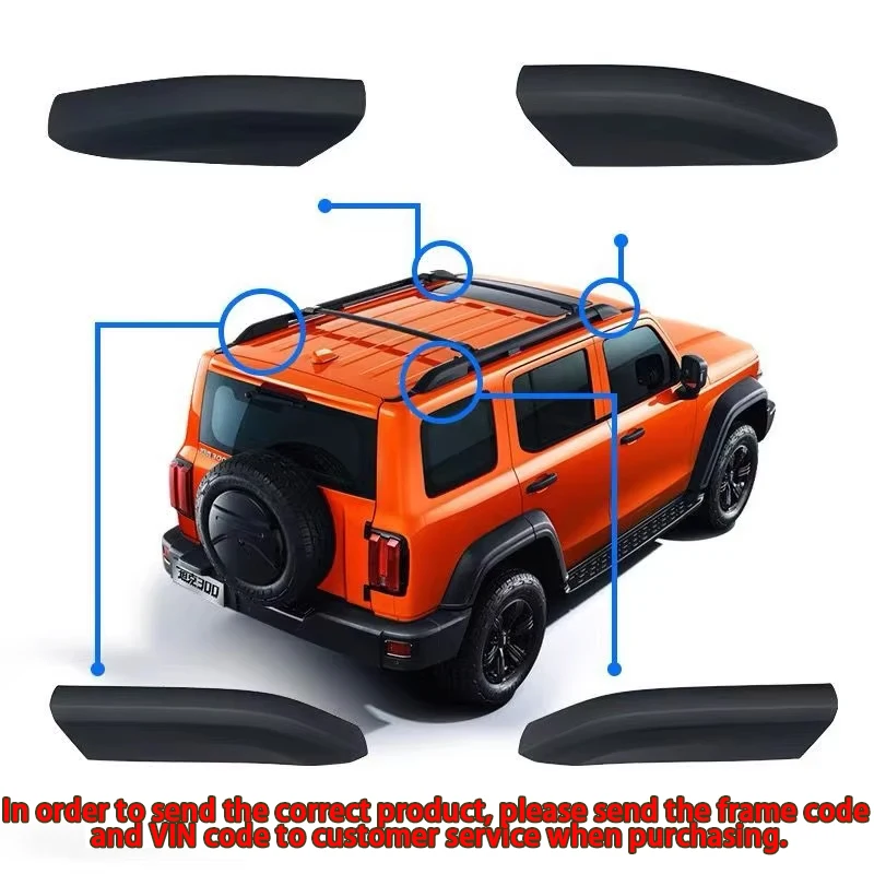 For GWM Tank 300 Accessories 2020 2021 2022 2024 2025 Front Rear Roof Luggage Rack Guard Travel Cover Rail End Car Accessories