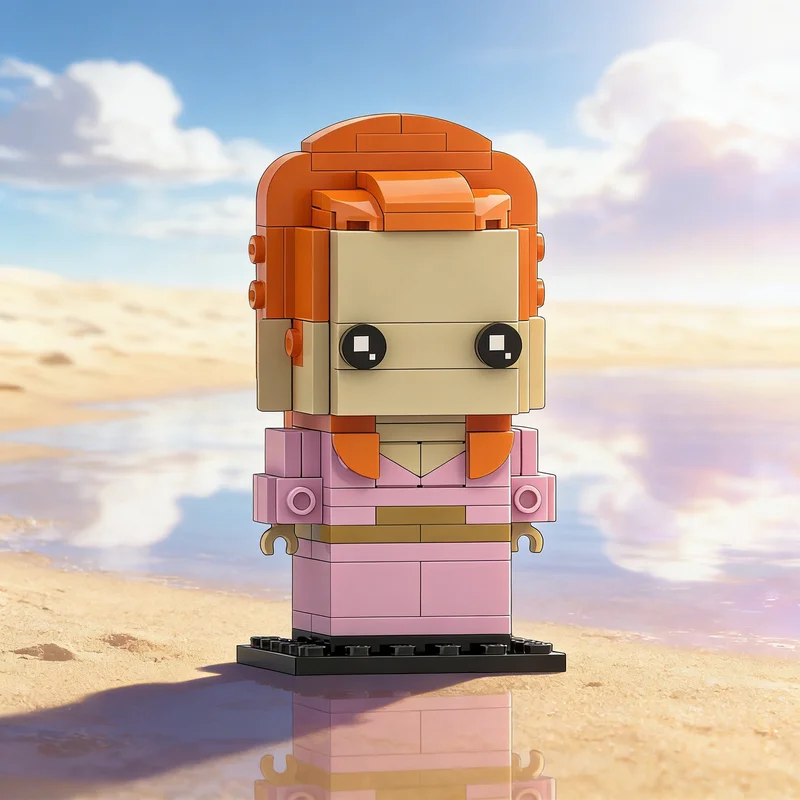 136 Piezas MOC Brickheadz Sansa Stark Juego de Tronos, Bloques de Construcción de Modelos, Arquitectura, Juguetes de Ensamblaje DIY, Regalo de Navidad, Idea Creativa