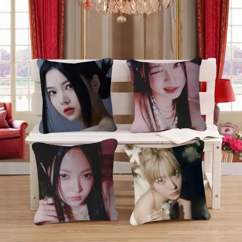 

H-Hong Eunchae Personalized Picture Text Home Decorative Pillows Household Gifts 45x45cm