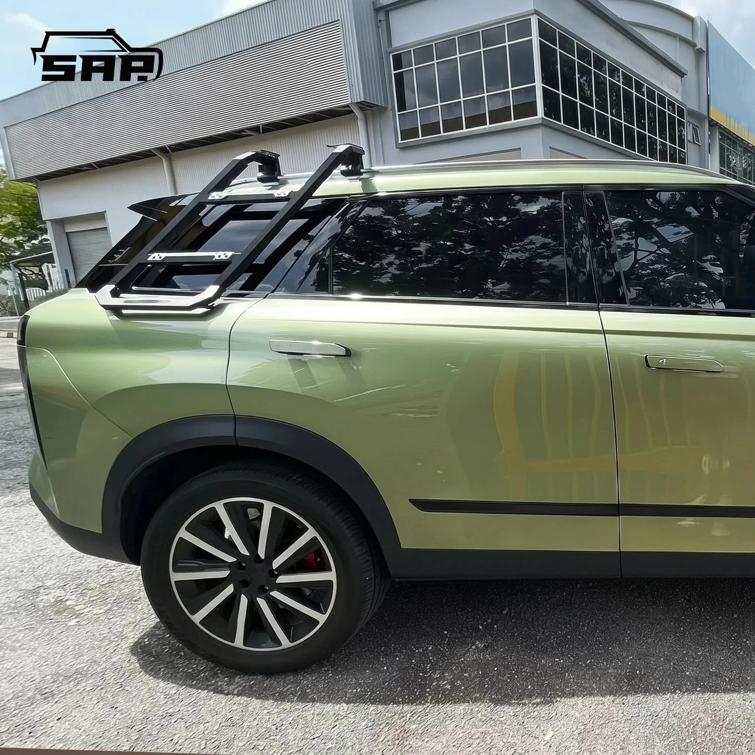 For  Exterior Accessories Anti-Rust Aluminum Side Ladder for Chery Jaecoo 7 Heavy Duty Roof Rack Access Window Side Stair