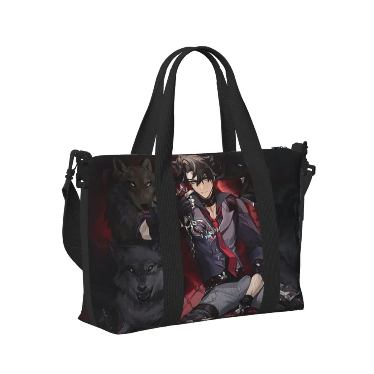 

Genshin Impact Wriothesley Risley Beach Travel Bag Large Capacity Tote Bags for Gym Yoga Women Shopping Duffle Shoulder Bag