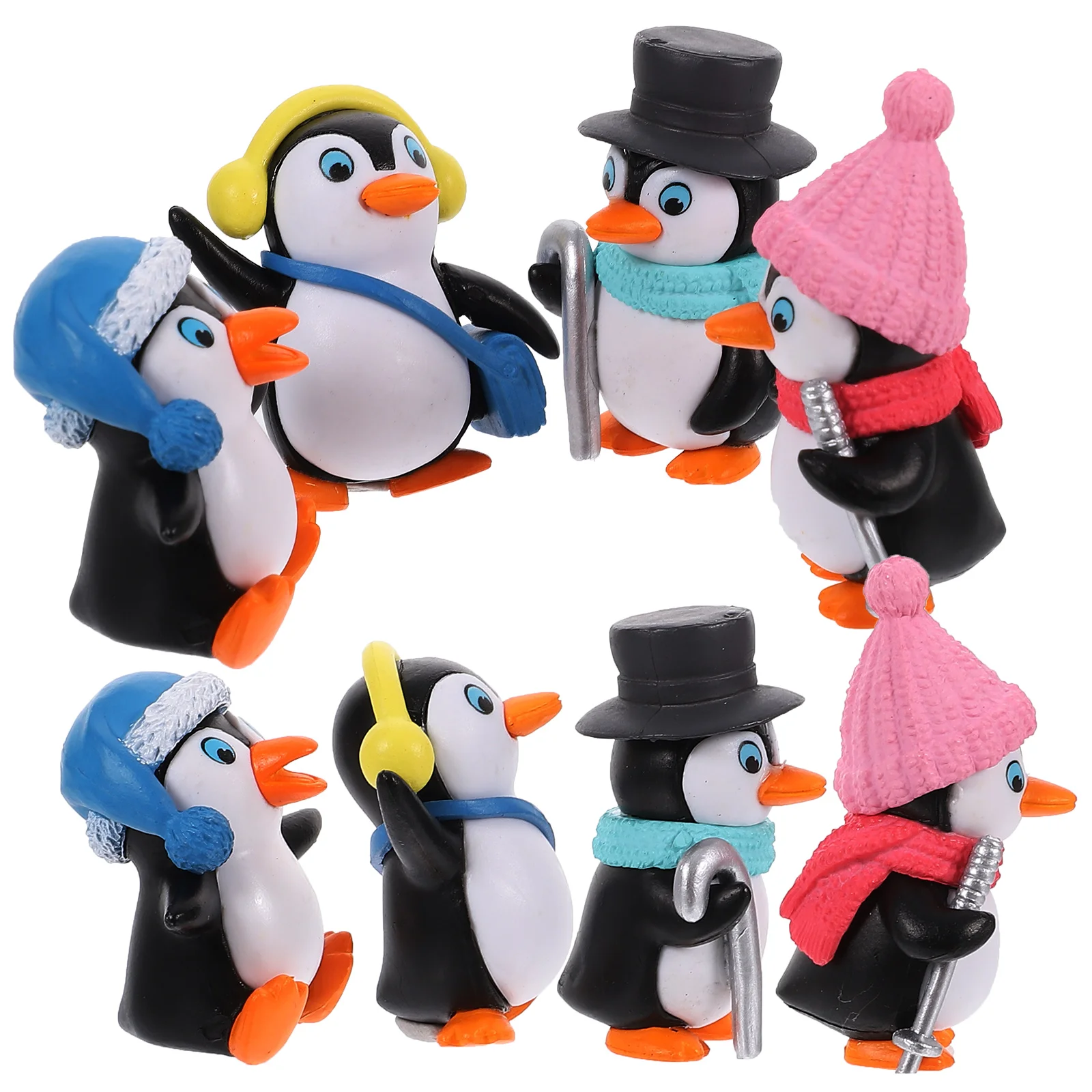 8 Pcs Toy Bonsai Decor Tool Gift Pendant Lanscape Penguin Desktop Ornament Baby Mini