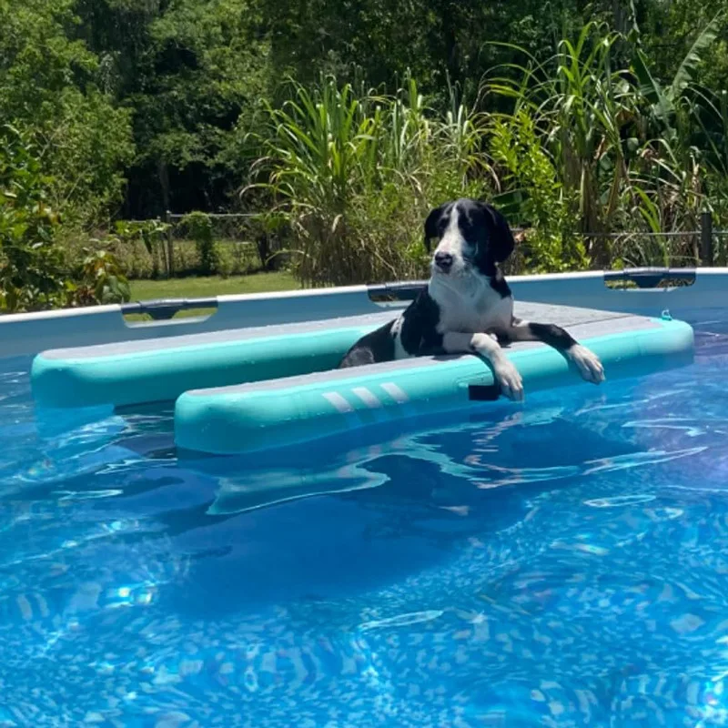 Rest floating platform, medium and large dog slope climbing ladder, floating mat, inflatable floating bed, dog board
