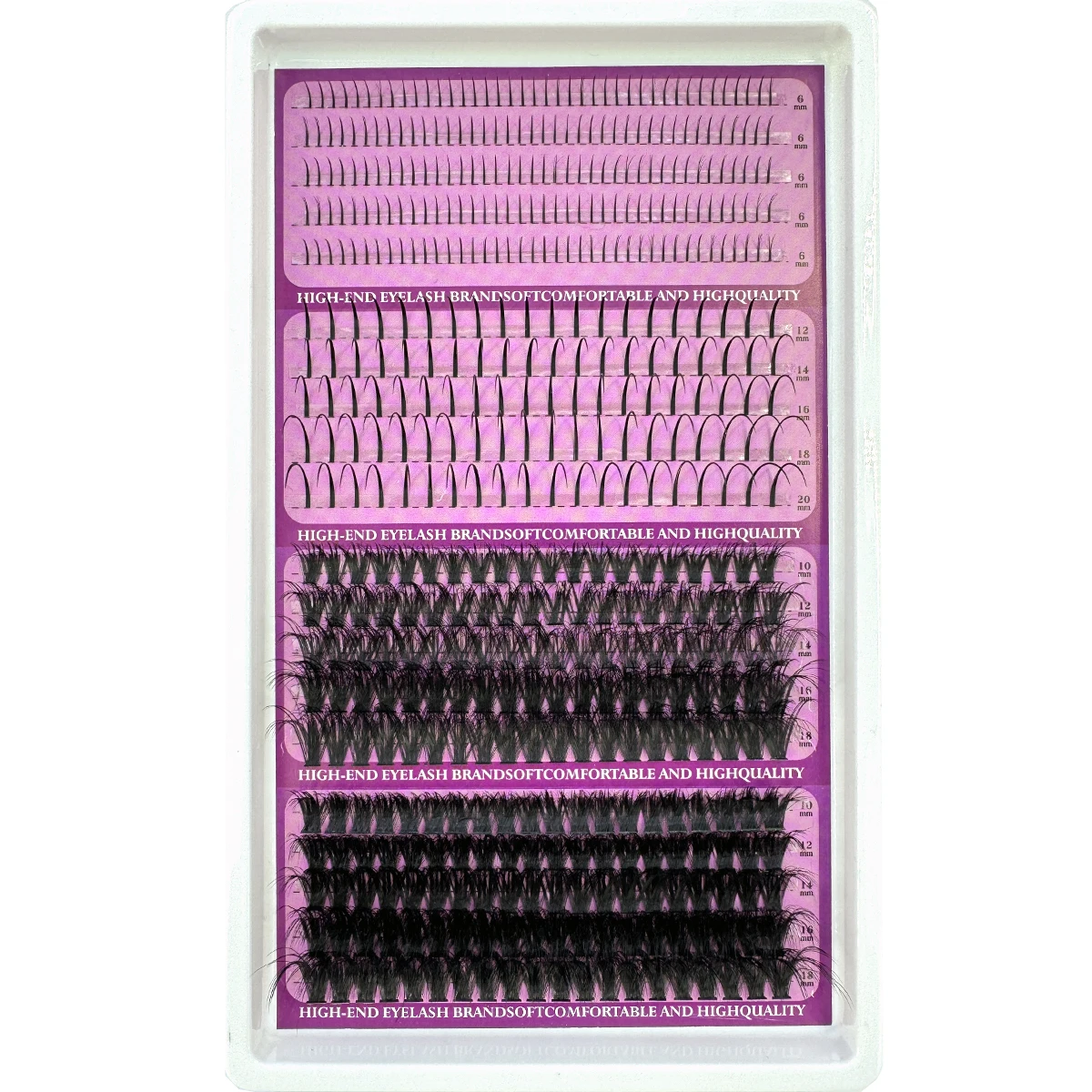 20 linhas lash spikes clusters volume cílios individuais cílios finos diy espetado lash extensão mangá clusters cílios