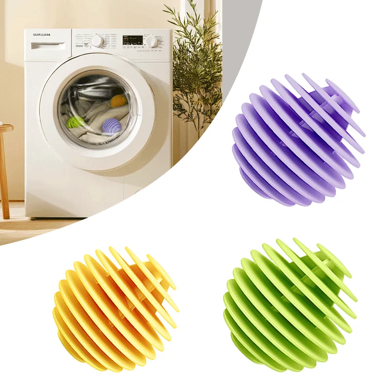 Laundry Balls Reusable Washing Machine Pet Hair Remover Deeper Cleaning Fabric Reduce Tangles Wrinkle Release Fluff Laundry Ball