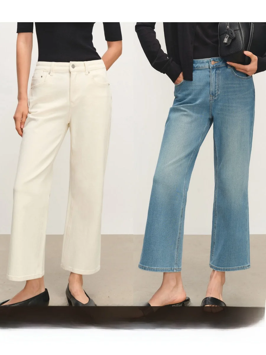 

Джинсы MSBEAST Retro Waed из эластичного денима с лайкрой и хлопком, расклешенные, укороченные, женские, для повседневной носки, с завышенной талией