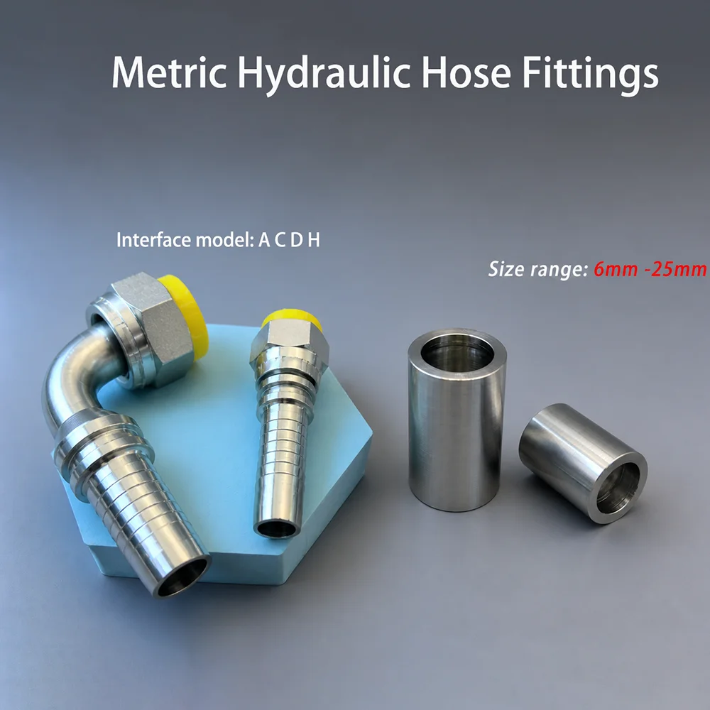M10-M42 to Pipe 6mm-25mm metric thread hydraulic hose joint split type straight pipe and 90 ° Inverted hook type oil pipe joint