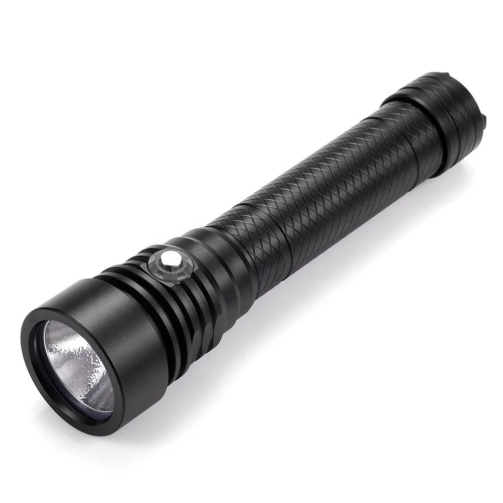 LED Aluminum Alloy Waterproof Underwater Torch Lamp IP68 Rated Scuba Diving Flashlight for Camping Lanterns