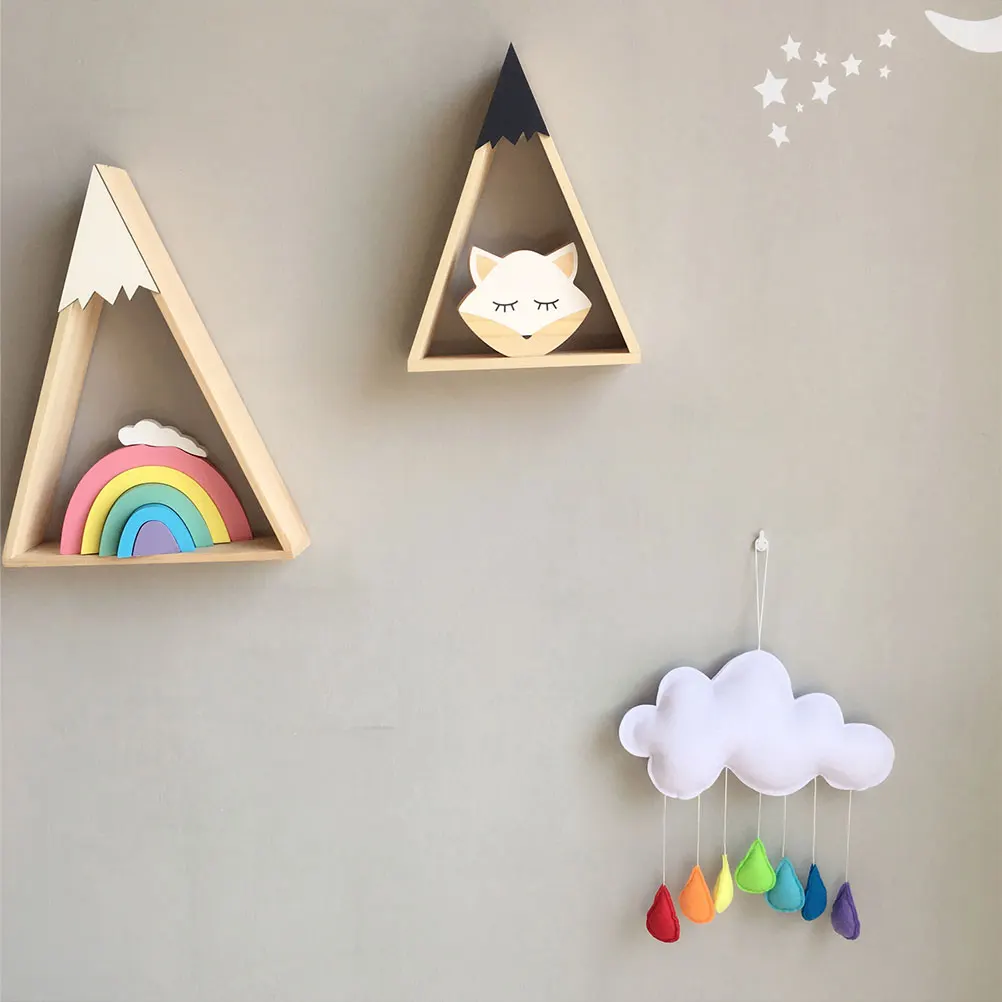 Pendentif nuage arc-en-ciel, décor suspendu pour chambre d'enfants, tente, Art mural, fil de coton en feutre, Durable et créatif pour bébé