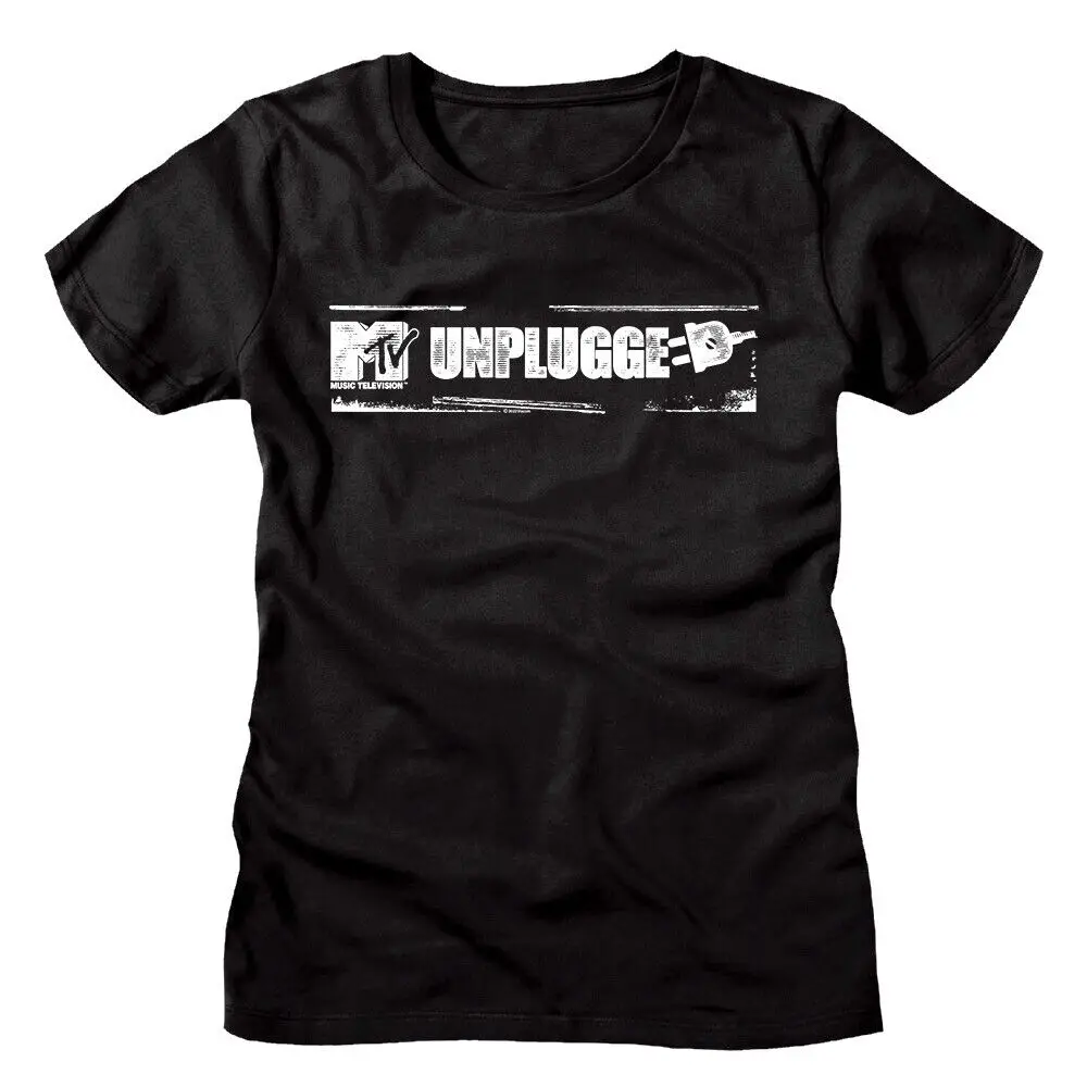 MTV Unplugged Logo Women's T Shirt Acoustic Musical Showcase Rock Album Chart