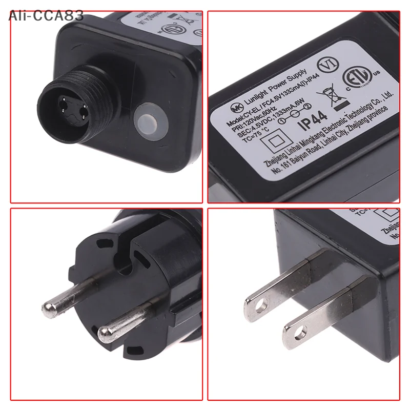 

HMA88-EU/US Plug 5VDC 6W 8 Functional SELV LED Lamp Driver Switch Adapter IP44 Waterproof Laser Lighting Europe Power Supply