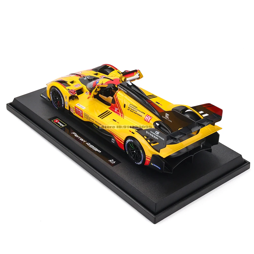 Bburago 1:18 Ferrari 499P LMH 2024 Car Model Boy Big Toy Static Die Cast Vehicles Collectible Model Car Toys
