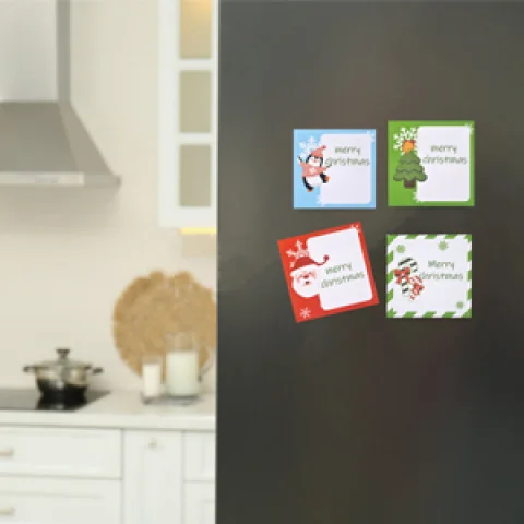 8/16 Packungen (30 Blatt pro Packung) Weihnachts-Haftnotizen - 3" X 3" Selbstklebende Feiertags-Notizblöcke mit Lebkuchen-Motiv – Detail 4