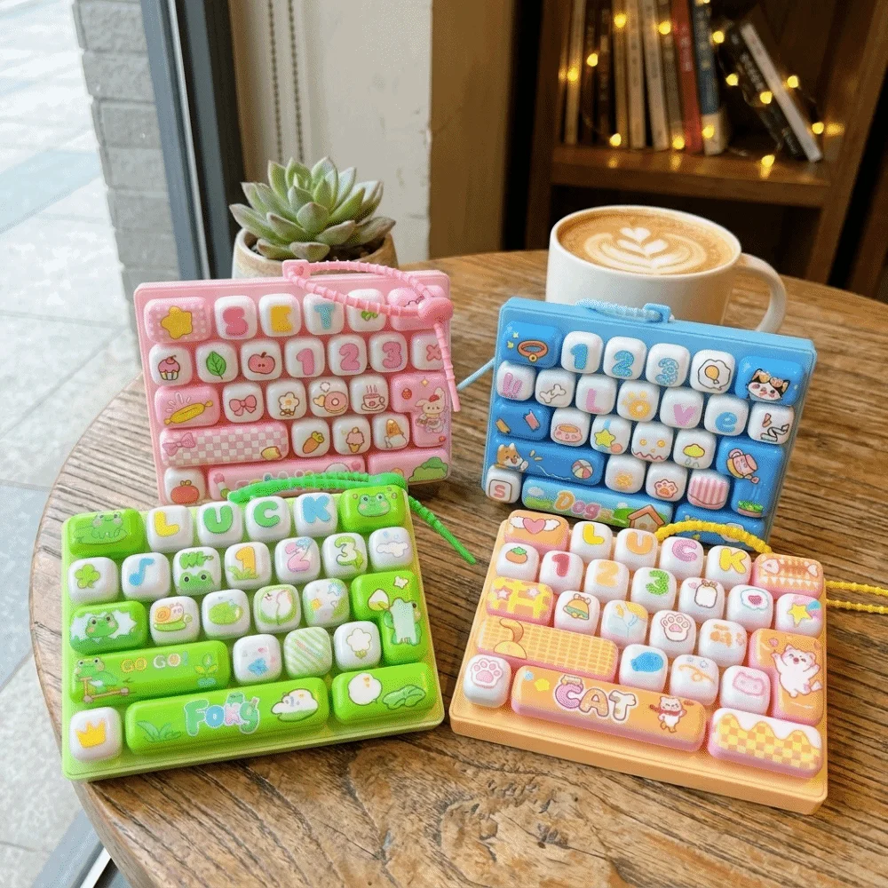 26 Key 26 Key Keyboard Keychain Small Gift Bag Hanging Ornament Mini Keyboard Pendant Cartoon Plastic Button Fidget