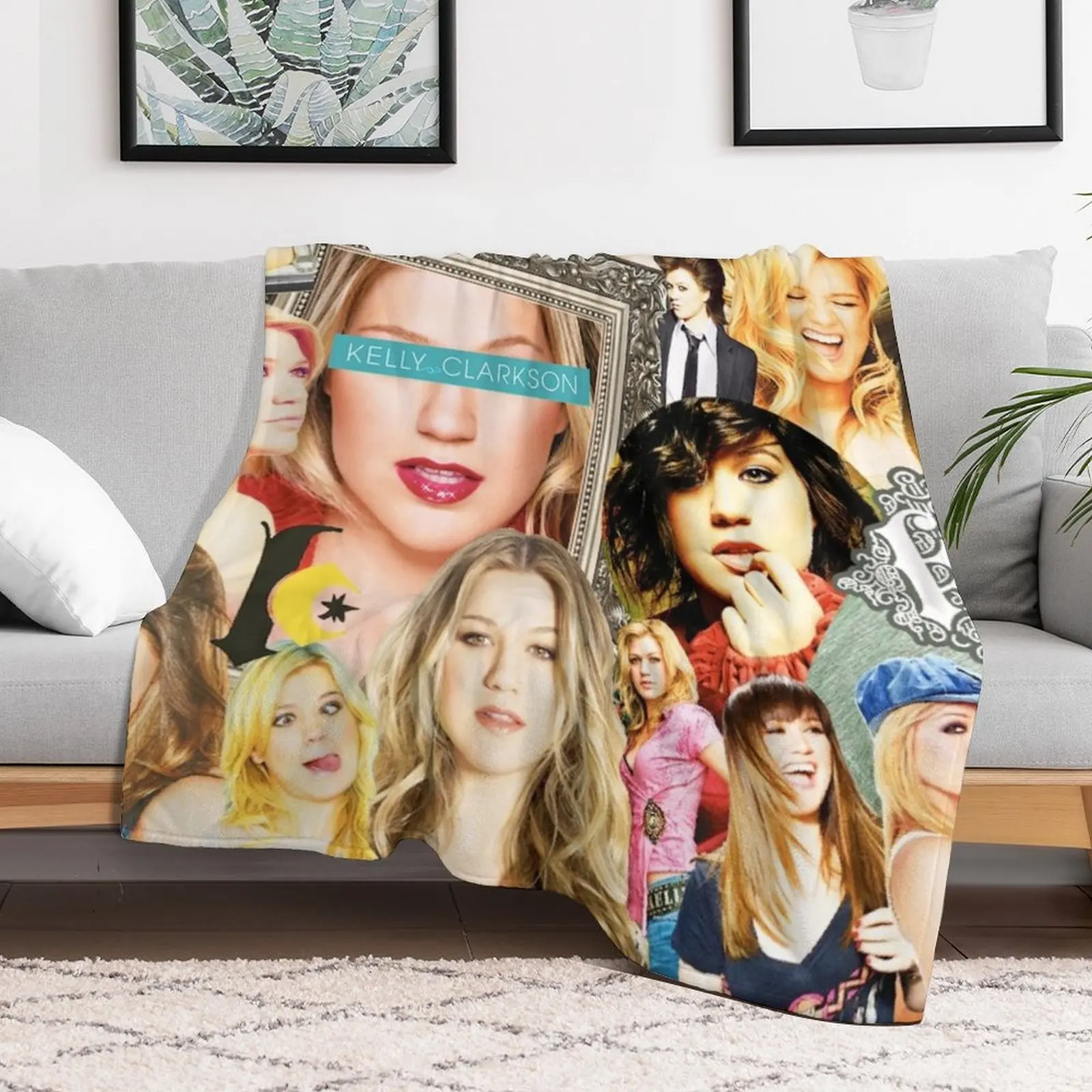 kelly clarkson collage Throw Blanket Designers Fashion Sofas Blankets