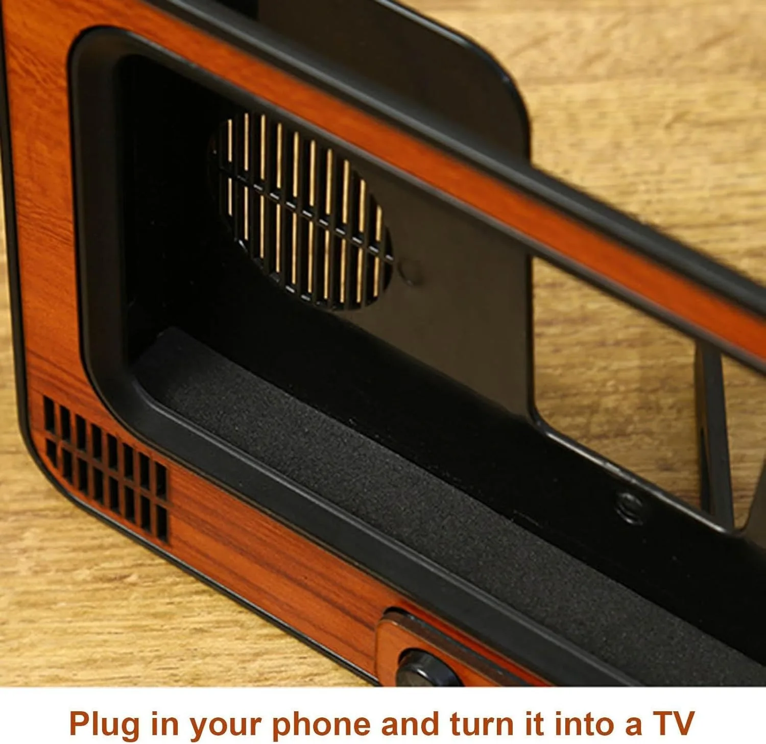 Retro TV stand with phone speaker, retro style, universal kitchen accessory