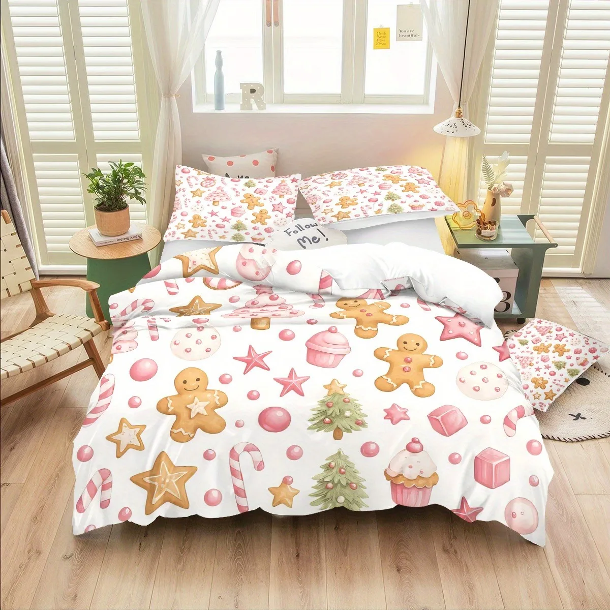Christmas 3-Piece 1 Quilt Cover One Piece Bedding Set Comforte Luxus  Exquisite Birthday Gift 100% Polyester Home Decor