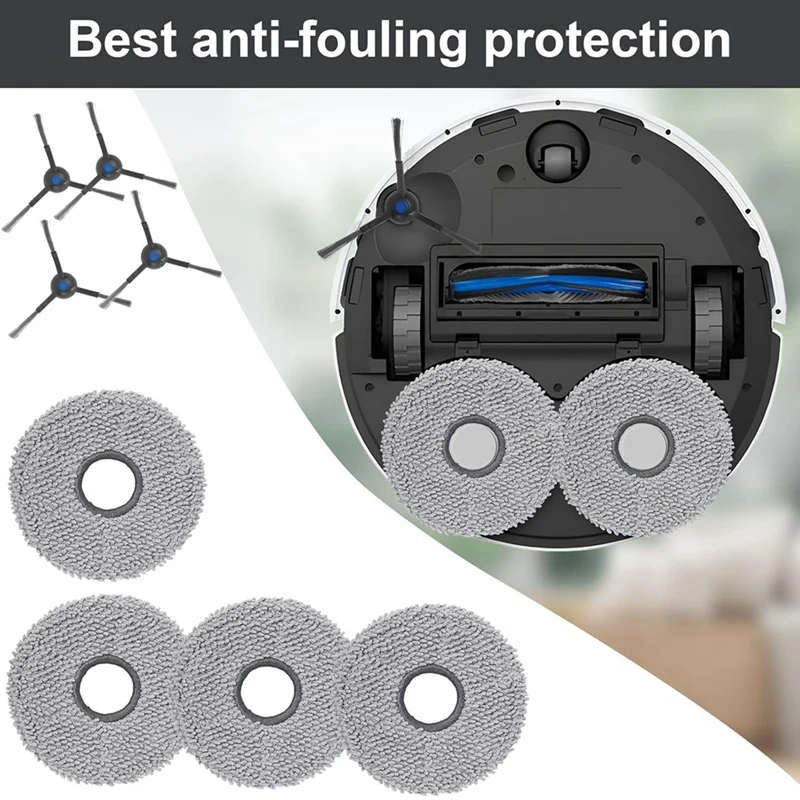 Conjunto de acessórios para ecovacs deebot n30 pro/n30 omni/n30 pro omni robô aspirador de pó escova lateral principal filtro hepa