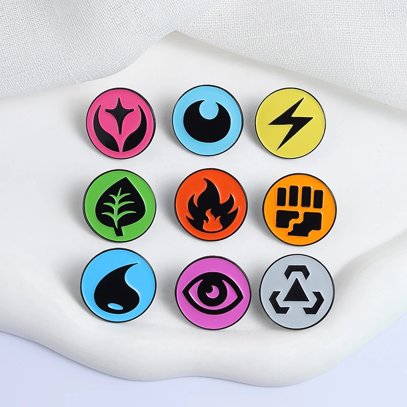 2-12 Stück/Set Anime-Spiel TCG Magic Energy Types Abzeichen Emaille-Pins Pop Rock Band Anime Turbo Granny Cat Maomao Brosche Schmuck Geschenke – Detail 11