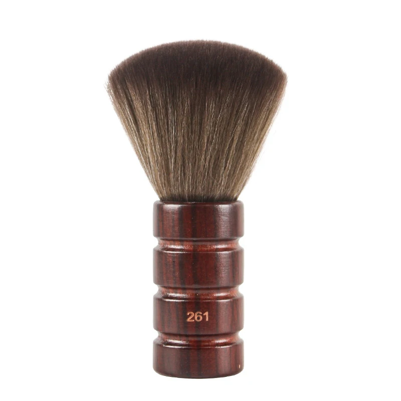Wood Handle Neck Duster Brush, Professional Grooming Tool