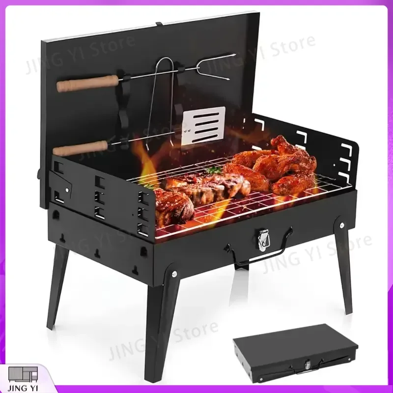 

Portable Folding Charcoal Grill BBQ Set for 3-5 People Outdoor Camping Picnic Park Beach Party Grilling Equipment Barbecue