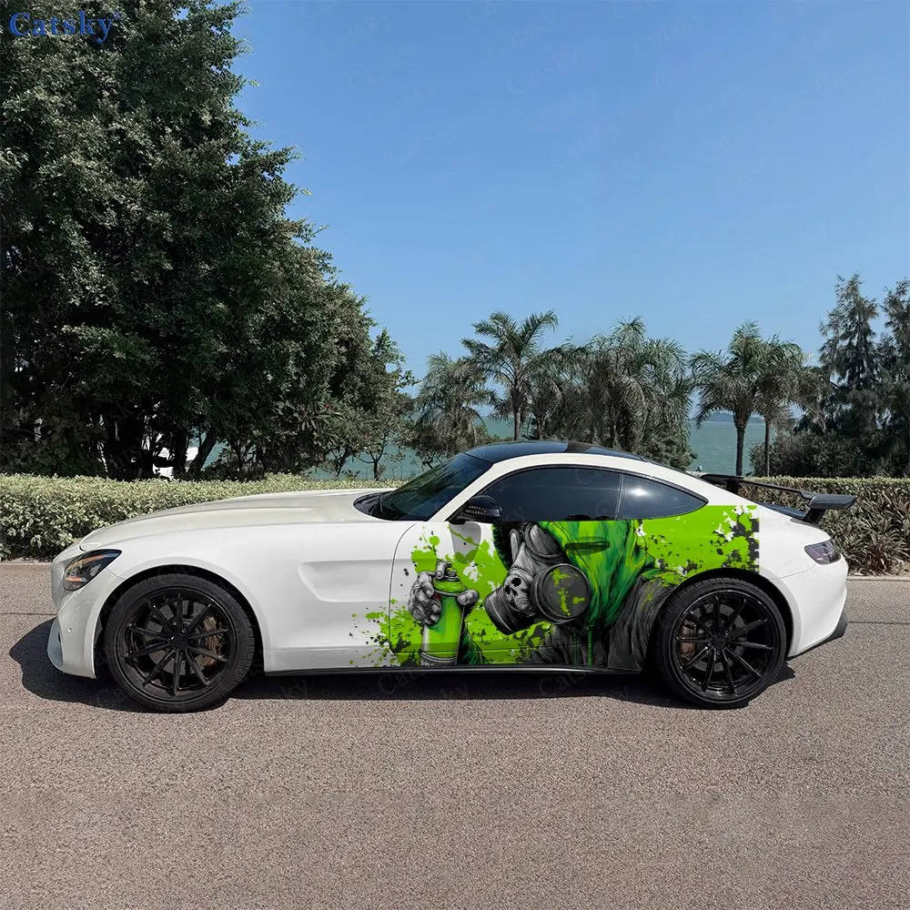 

2pcs Venom Chemist Splash Decal, Durable, Fade-Resistant, Enhance Vehicle Aesthetic With Bold Design Car Vinyl Wrap