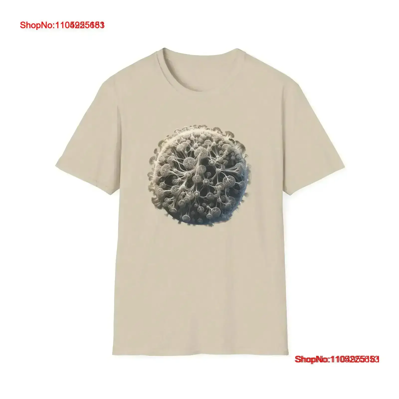 Mycelium الداخلية الأرض تي شيرت خمر غسلها امتدت مصمم الملابس أعلى لارتداء اليومي عارضة أوم أزياء أنيقة #1