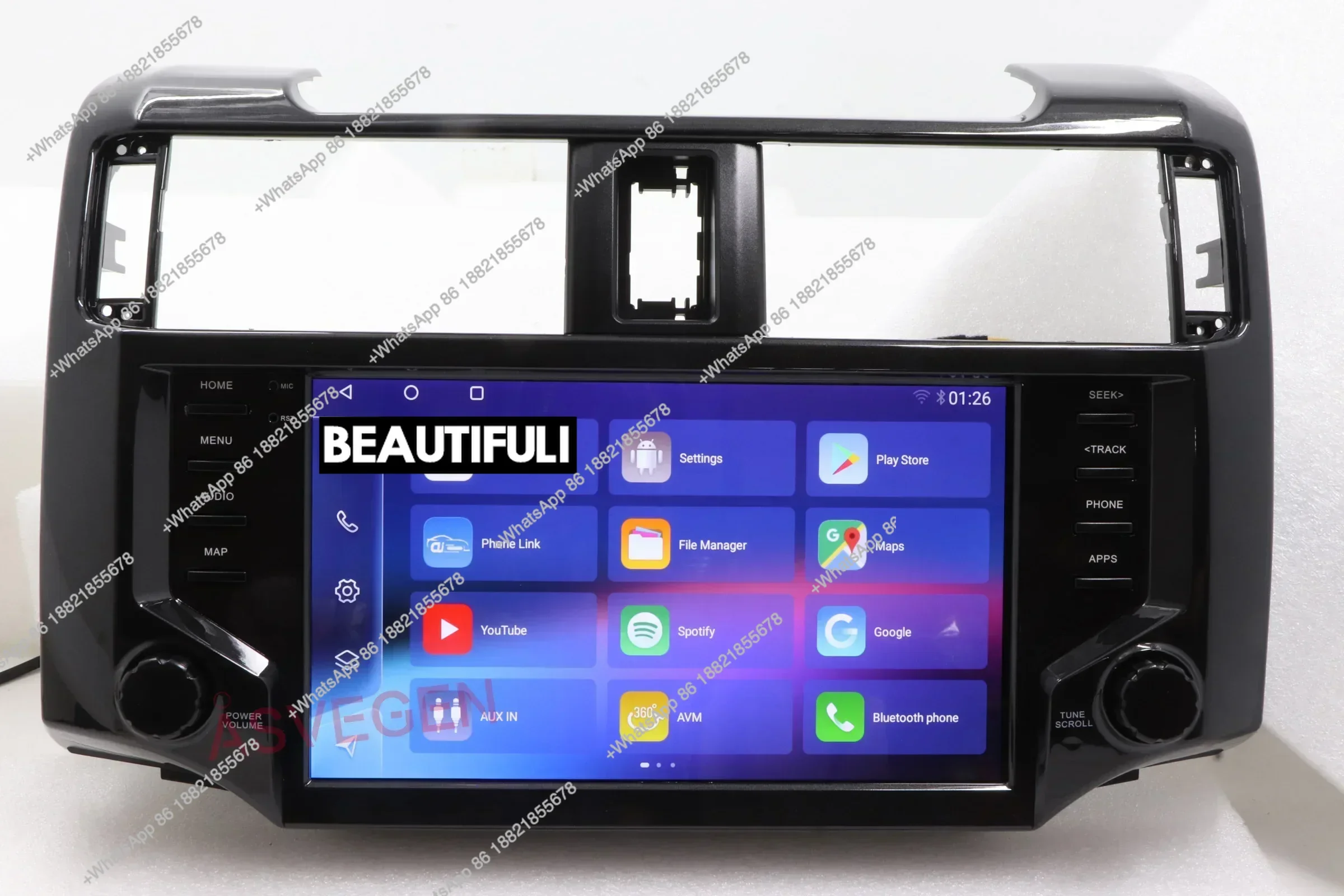 13 Car DVD Radio Stereo Player For  4Runner 2010-2019 With Car GPS Navigation Mobile Phone Connection Carplay